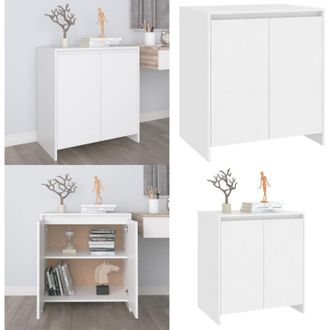 vidaXL Credenza Bianca 70x41x75 cm in Legno Multistrato - Credenza bianca - Credenza decorativa