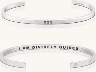 Mantra Angel Number 222 - I Am Divinely Guided bracelet in Silver at Nordstrom