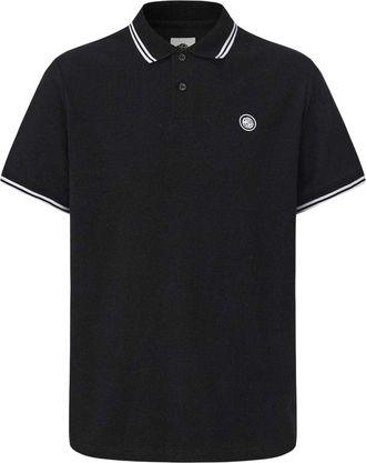 Pretty Green Heren Poloshirt met Tip (Zwart)