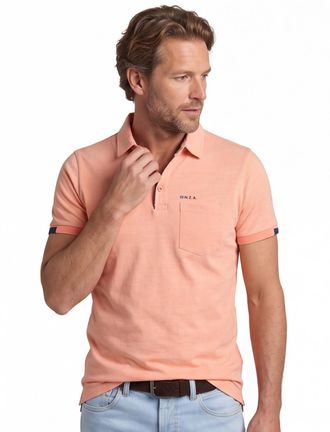 N-Z-A- NEW ZEALAND AUCKLAND Poloshirt New Zealand oranje polyester katoen