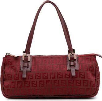 Fendi 1900s Zucchino canvas handtas - Rood