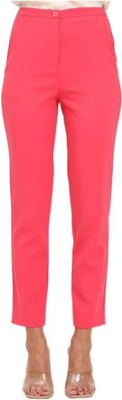 Patrizia Pepe Hybrid Rose Broek - Dames - Chinos - Roze - 2XS - Polyester - Broeken