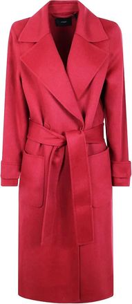Joseph Cappotto a portafoglio con cintura - Rosso