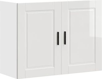 vidaXL Vidaxl - Kitchen Wall Cabinet Porto High Gloss White Engineered Wood