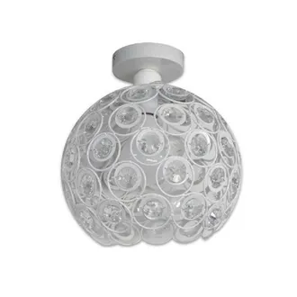 Trade Shop Trade Shop Traesio - Trade Shop - Lampadario Da Soffitto A Sospensione Plafoniera Sfere Cristallo Lampada E27 C23 - Blanco