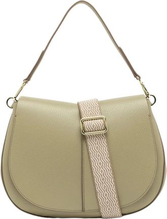 Gianni Chiarini Helena Round - Dames - Schoudertassen - Groen - ONE Size - Leer - Tassen