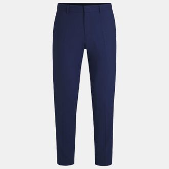 HUGO BOSS Mens Boss H-Genius-MM-224 Slim-Fit Trousers in Navy