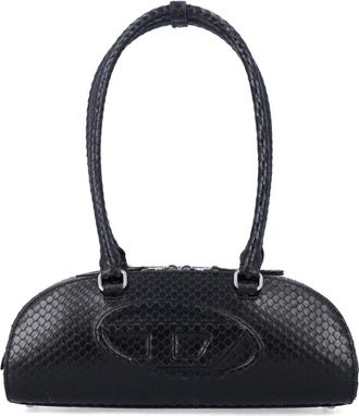 Diesel Dome Schoudertas - Dames - Schoudertassen - Zwart - ONE Size - Leer - Tassen