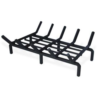 OEM Soporte Para Le&ntilde;a Robusto De Acero Negro - 54 X 131 Cm - Base Estable Con Rejilla Y Patas Para Le&ntilde;a