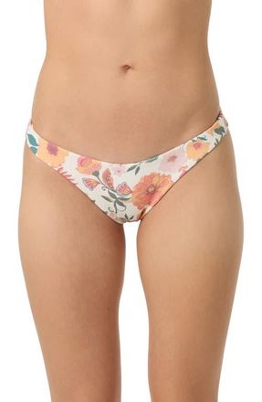 O'Neill Camellia Floral Bikini Bottoms in Vanilla at Nordstrom, Size Small