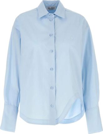 The Attico Dames, Blouses & Shirts, Blauw, Maat: XS Katoen