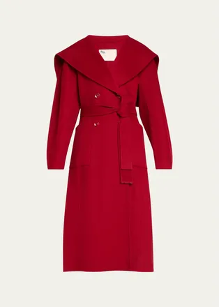 Ulla Johnson Rory Wool-Cashmere Belted Double-Breasted Sailor Coat