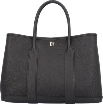 Herm&egrave;s Black Negonda Leather Handbag Tote Bag (Pre-Owned)