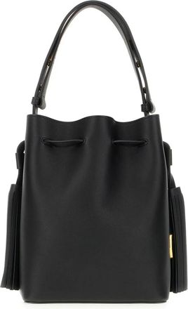 Valentino Garavani So Seau Medium Leren Bucket Bag - Dames - Schoudertassen - Zwart - ONE Size - Leer - Tassen