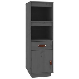 Berkfield Home Highboard Grey 34x40x108, 5 cm Solid Wood Pine