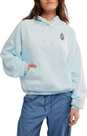 Free People FP Movement Final Call Graphic Hoodie in Retro Blue Combo at Nordstrom, Size X-Small