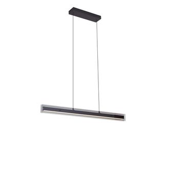 QAZQA Qazqa L&aacute;mpara Colgante Moderna Negra Con Cristal Ahumado Con Led