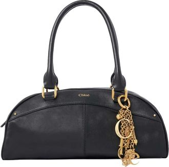 Chlo&eacute; Black Charms Medium Shoulder Bag