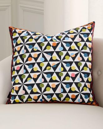 Christian Lacroix Mila Embroidered Pillow, 20 Square
