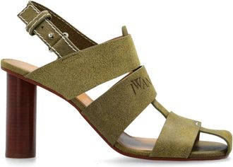 J.W.Anderson Sandalen met hak - Dames - Sandalen met hakken - Groen - 38 EU - Leer - Schoenen