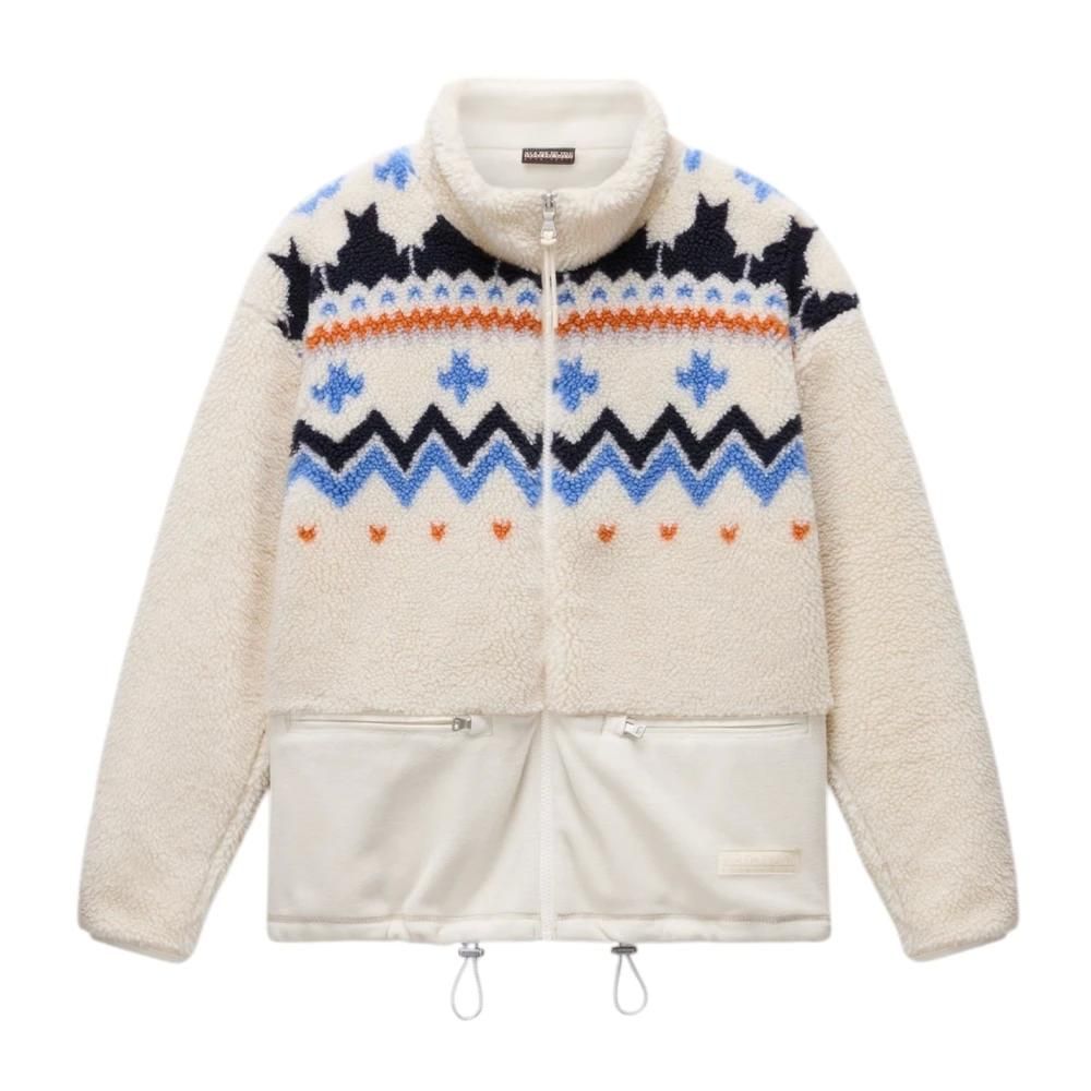 Felpa Con Cappuccio Donna ISEEGZ In Cotone Con Zip Intera | Foderata In Pile, Morbida, Con Tasca Per Il Pollice, Bianca, Taglia Small
