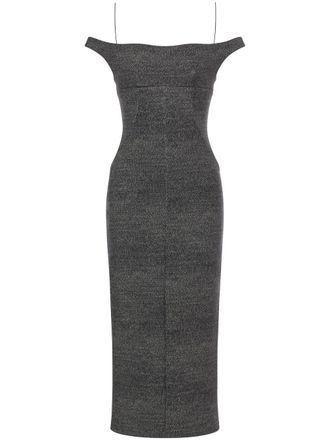 Philosophy di Lorenzo Serafini off-shoulder midi dress - Grey