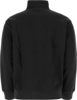 Carhartt Work in Progress Unisex Half-Zip Cotton-Blend Sweatshirt Black Polyester Sweater