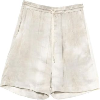 Yes London Shorts con fantasia tie dye e coulisse - Toni neutri