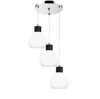 OEM L&aacute;mpara De Techo Colgante Cromada, Pantalla Blanca, Moka 14-132