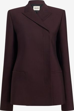 Khaite Zweireihiger Blazer aus Faille Silvannah