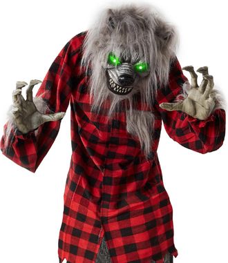 Best Choice Products 5ft Standing Werewolf, Howling Hudson Halloween Animatronic w/ Pre-Recorded Phrases, LED Eyes
