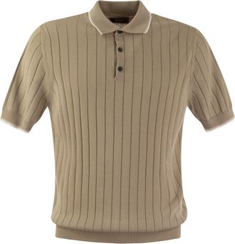 PESERICO Peserico Polo Shirt In Pure Cotton Crepe Yarn With Flat Rib