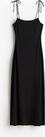 H&M Midikleid mit Bindetr&auml;gern - Schwarz