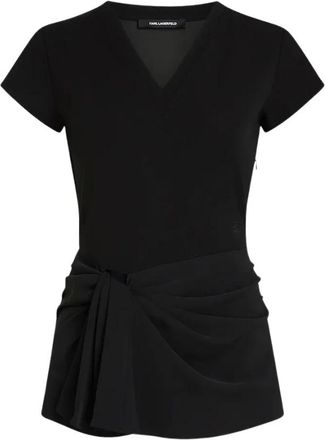 Karl Lagerfeld T-shirt - Dames - T-shirts - Zwart - S - Tops