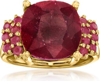 Ross-Simons Ruby Ring in 18kt Gold Over Sterling