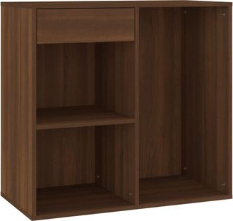 vidaXL Vidaxl - Armario de maquillaje madera color roble marrón 80x40x75 cm