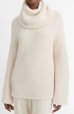 Vince Bouclé Turtleneck Tunic Sweater in Off White at Nordstrom Rack, Size Xx-Small