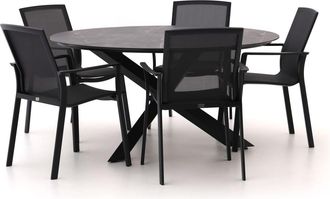 Bellagio la vita attrattiva Bellagio Dranera/Lodola ø 150cm dining tuinset 6-delig stapelbaar