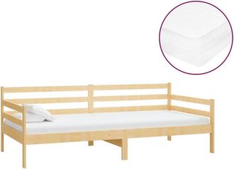 vidaXL Sof&aacute; Cama Con Colch&oacute;n Madera De Pino Maciza 90x200 Cm Vidaxl