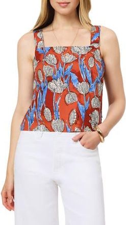 Scotch & Soda Floral Square Neck Cotton Tank in Floral Block at Nordstrom Rack, Size Small
