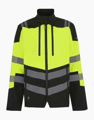 Regatta Mens Regatta Professional Mens Hi-Vis 3 Layer Soft Shell Jacket - Multi/Black - Size: 42/Regular
