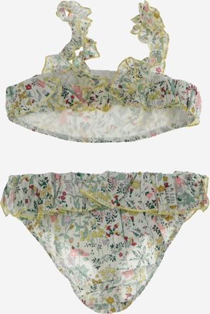 Il Gufo Girls Two-Piece Swimsuit Liberty Fabric Multicolour Swimsuits Sea Clothing