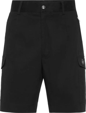 Philipp Plein Cotton Cargo Short - Heren - Korte Broeken - Zwart - S - Katoen - Korte Broeken