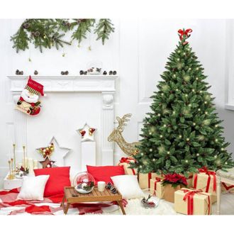 Dmora Dmora - &Aacute;rbol De Navidad Stoccolma, &Aacute;rbol Artificial Extra Grueso, &Aacute;rbol De Efecto Pvc Real Con Pi&ntilde;as Incluidas, 362 Ramas, Altura 120 Cm, Con Embalaj