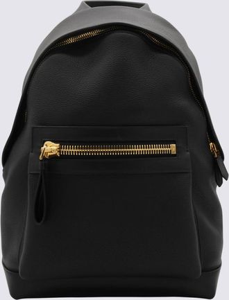 Tom Ford Black Leather Backpack