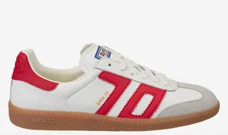 Back70 Womens Cloud Leather Sneakers In Red