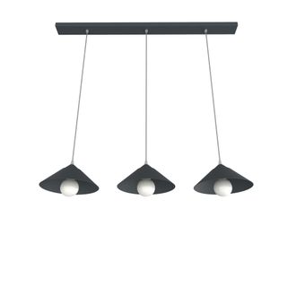 Lumicom Lumicom - Chapeau Binario, 3xe27, Max 42w, Metallo, Antracite, D25cm