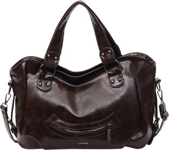 Generic Moto Style Crossbody Bag Large Underarm Purse for Women Work Travel (Coffee) (Coffee)