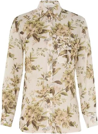 Zimmermann Golden Manstyle Shirt - Dames - Overhemden - Beige - S - Overhemden