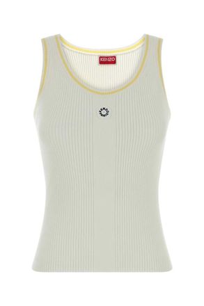 Kenzo Off White Logo Round Neck Top